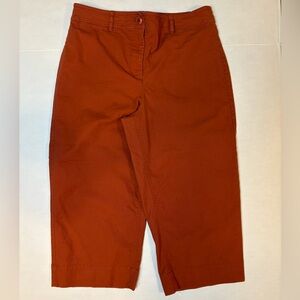 Talbots cotton blend wide leg crop chino size Petite 10